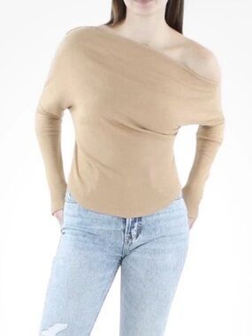 Free People Womens Fuji Thermal Top XS Waffle Off The Shoulder We The Free NWT